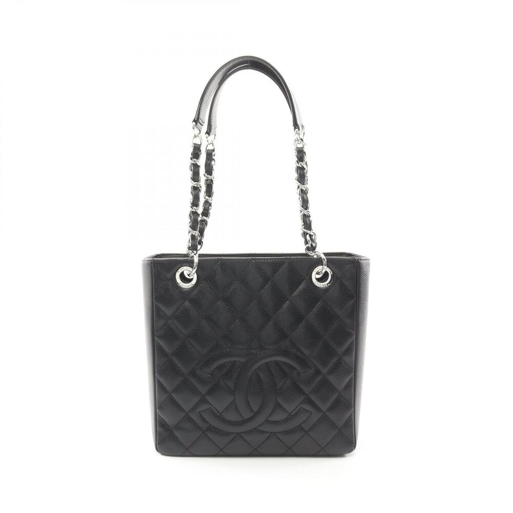 Chanel Matelasse PST Tote Bag Leather Grained Calfskin Black